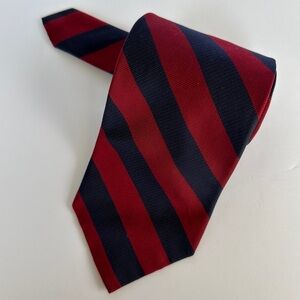 Jos. A. Banks Classic 100% Silk Tie Blue & Red Regimental Rep Tie